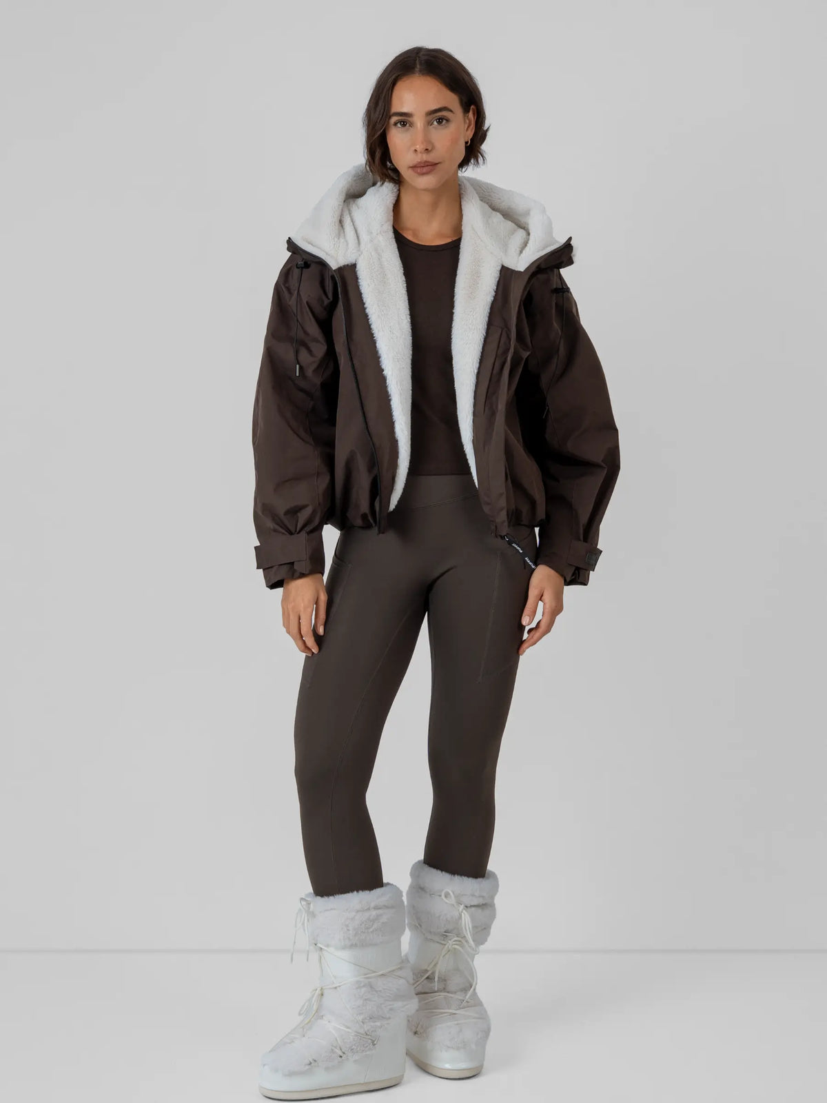 STM-TEX™ Padded & Faux Fur Lined One Size Short Oversized Rain Jacket