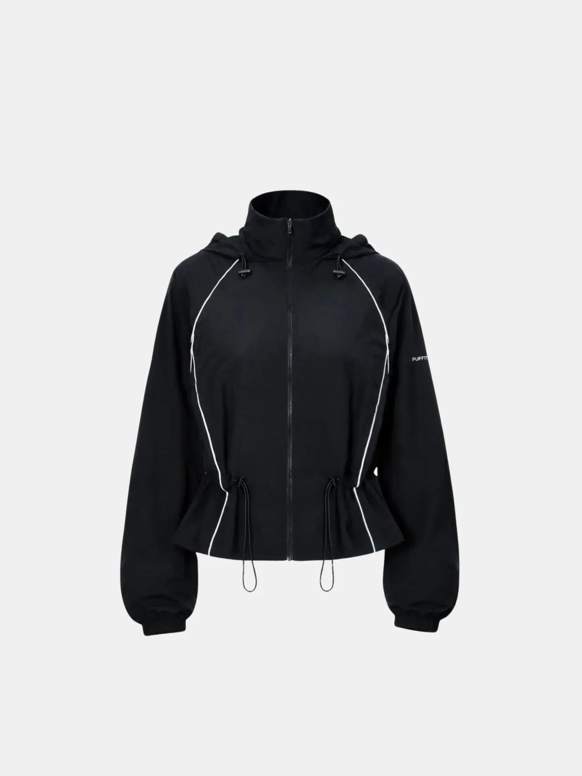 FlowCore™ Water Repellent Full-Zip Packable-Hood Track Jacket