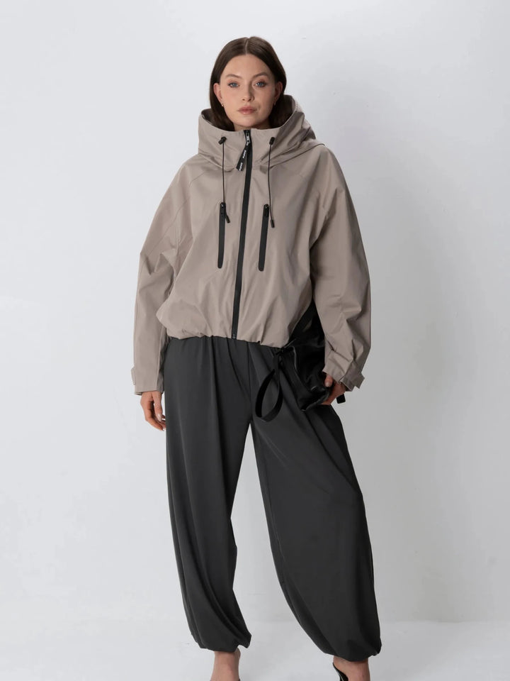 Mdern Taupe wearing 